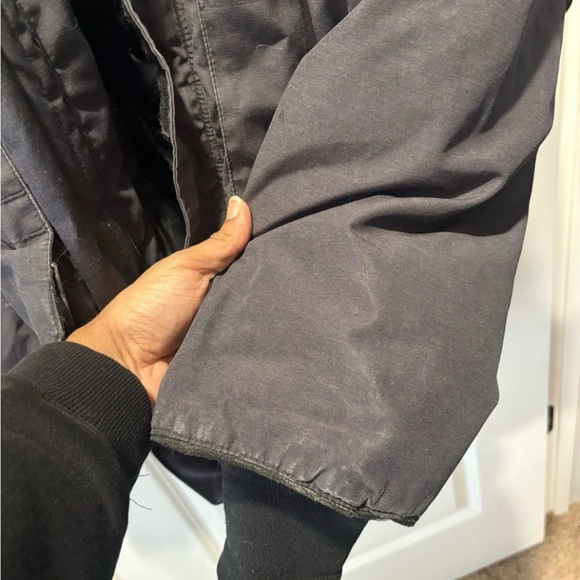 Canada Goose Men's Dark Gray Parka Jacket with Fur Hood - Picture 9 of 13